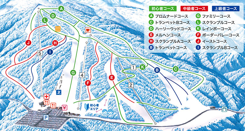 グランディ羽鳥湖 ゲレンデ・コースマップ